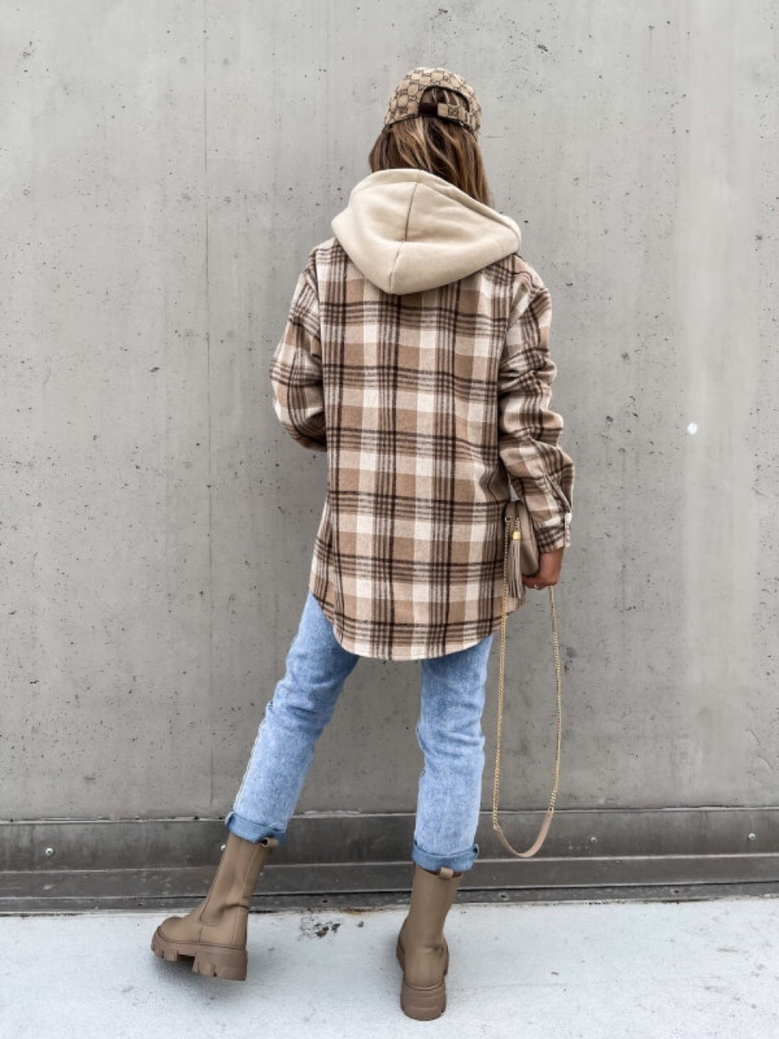 Plaid Hooded Jacket